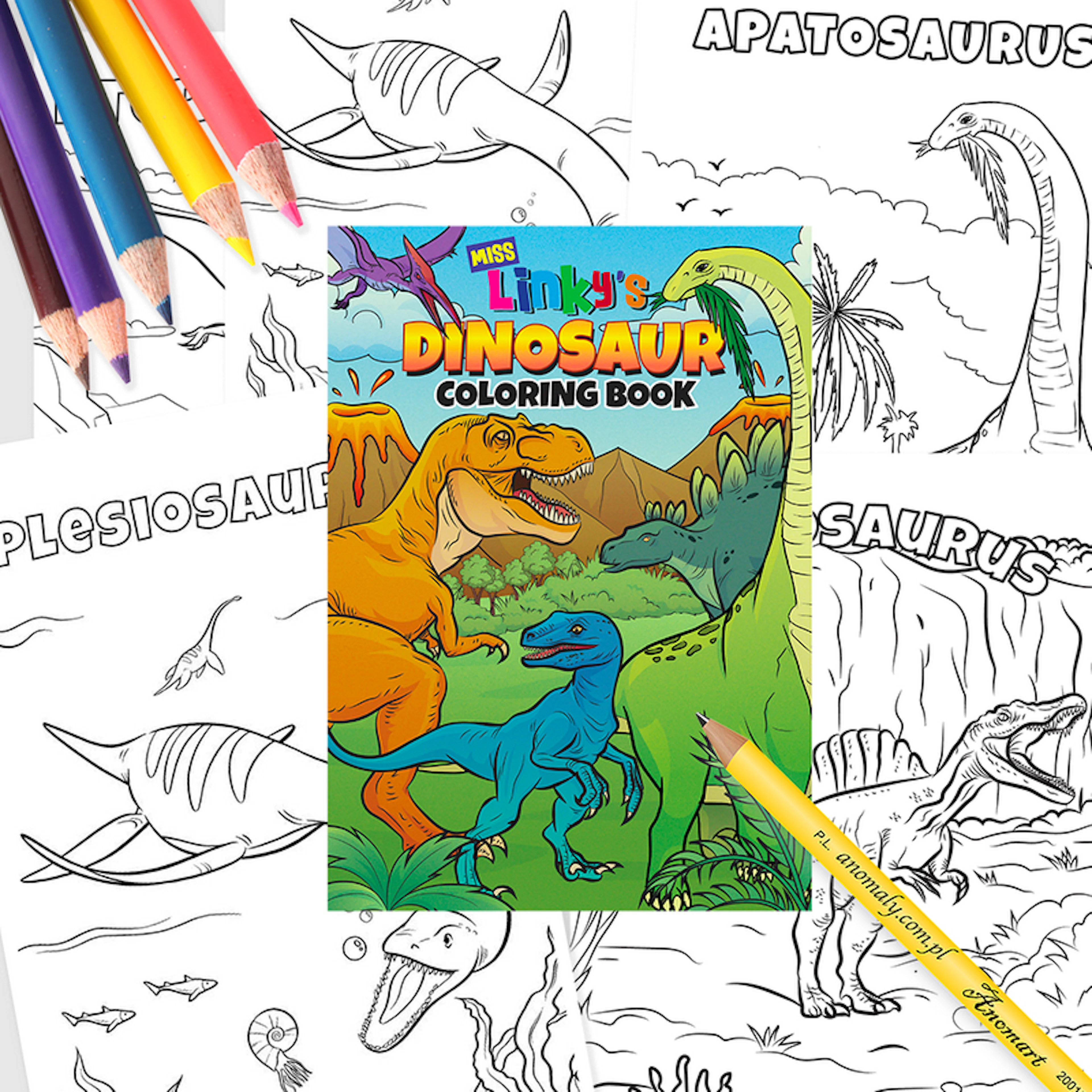Miss Linky's Dinosaur Coloring Book